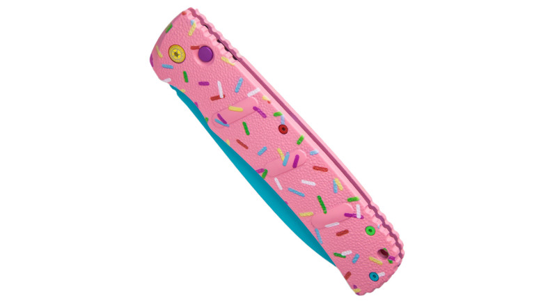 Ніж Boker XXL Kalashnikov Dessert Warrior, лезо 121мм AUS-8, руків'я з алюмінію Pink, Button Lock - 06EX304NSOI
