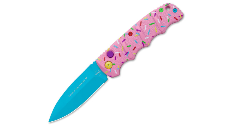 Ніж Boker Kalashnikov, лезо 83мм AUS-8, руків'я з алюмінію Pink, Button Lock - 01KALS72NSOI