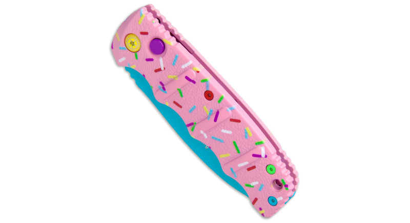 Ніж Boker Kalashnikov, лезо 83мм AUS-8, руків'я з алюмінію Pink, Button Lock - 01KALS72NSOI
