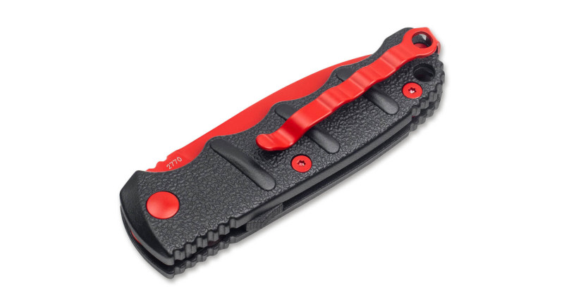Ніж Boker Mini Kalashnikov, лезо 64мм D2, руків'я з алюмінію Black, Button Lock -