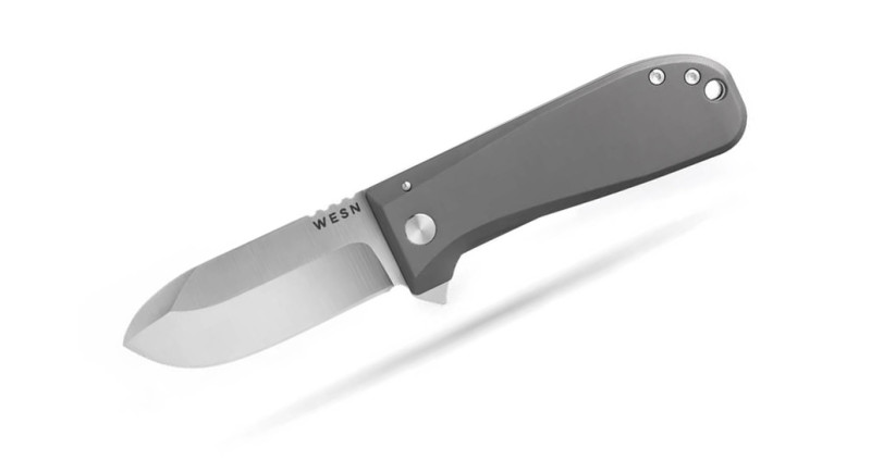 Ніж WESN ALLMAN, лезо 70мм CPM S35VN, руків'я Titanium Gray, Frame Lock -