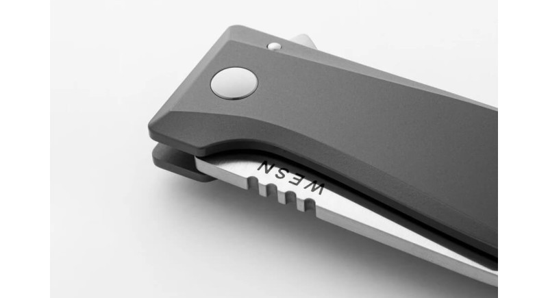 Ніж WESN ALLMAN, лезо 70мм CPM S35VN, руків'я Titanium Gray, Frame Lock -