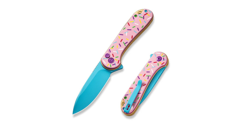 Ніж CIVIVI Elementum II, лезо 75мм Nitro-V, руків'я G-10 Pink Donut, Button Lock