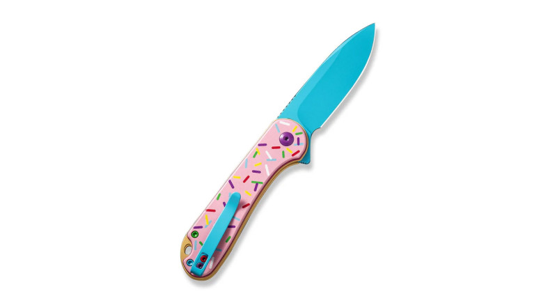 Ніж CIVIVI Elementum II, лезо 75мм Nitro-V, руків'я G-10 Pink Donut, Button Lock