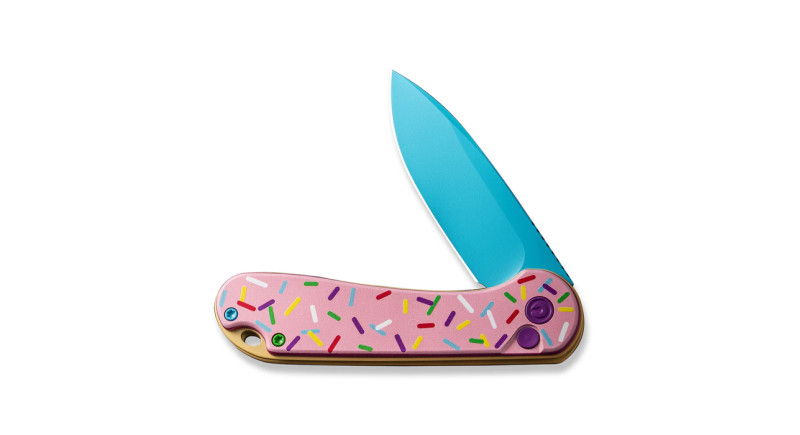 Ніж CIVIVI Elementum II, лезо 75мм Nitro-V, руків'я G-10 Pink Donut, Button Lock