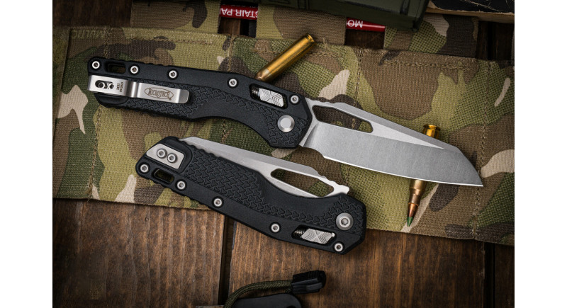 Ніж Microtech MSI, лезо 98мм Bohler M390MK, руків'я Polymer Black, Crossbar Lock - 210T-10APPMBK