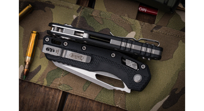 Ніж Microtech MSI, лезо 98мм Bohler M390MK, руків'я Polymer Black, Crossbar Lock - 210T-10APPMBK