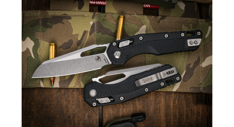 Ніж Microtech MSI, лезо 98мм Bohler M390MK, руків'я Polymer Black, Crossbar Lock - 210T-10APPMBK