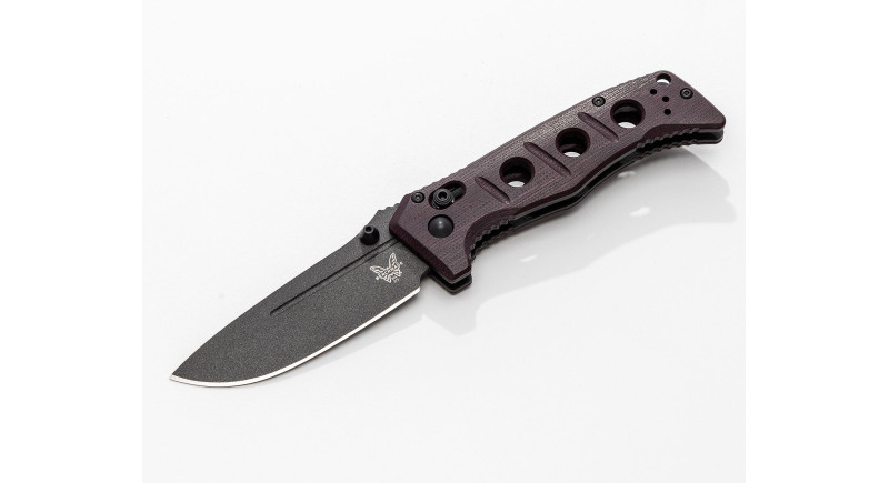 Ніж Benchmade Mini Adamas, лезо 83мм CPM CRU-WEAR, руків'я Micarta Red, Crossbar Lock - 273BK-2201