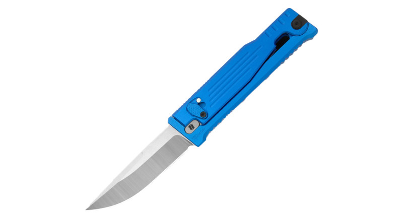 Ніж Reate Knives EXO-M, лезо 83мм Nitro-V, руків'я з алюмінію Blue