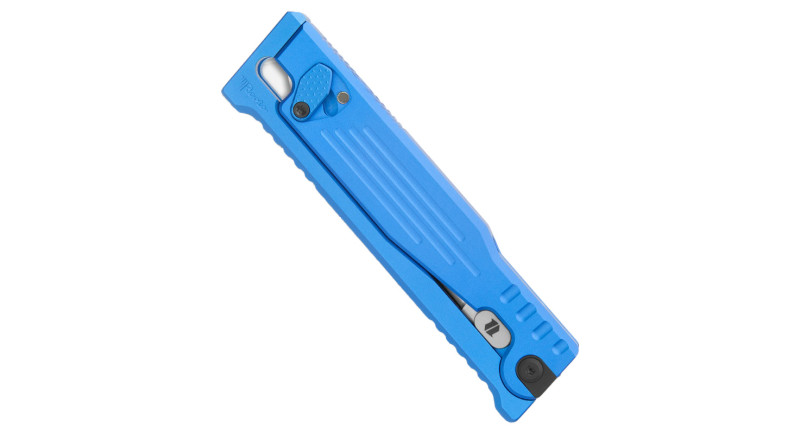 Ніж Reate Knives EXO-M, лезо 83мм Nitro-V, руків'я з алюмінію Blue
