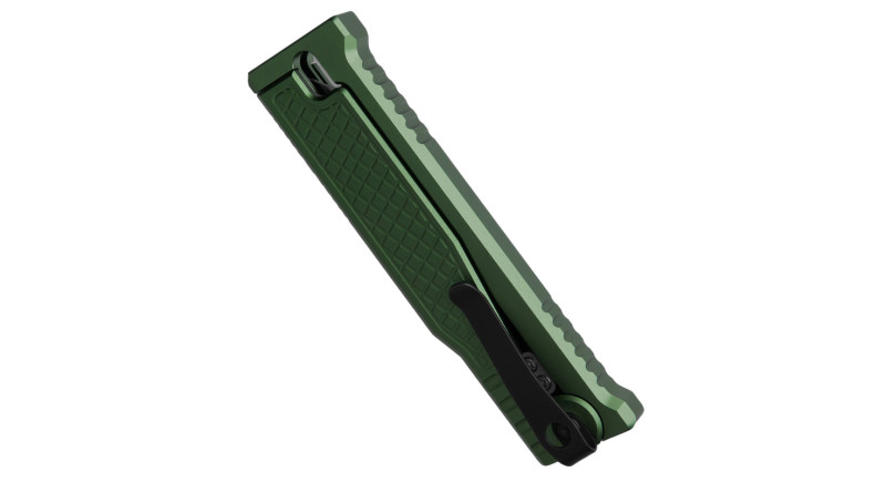 Ніж Reate Knives EXO-M, лезо 81мм Nitro-V, руків'я з алюмінію Green