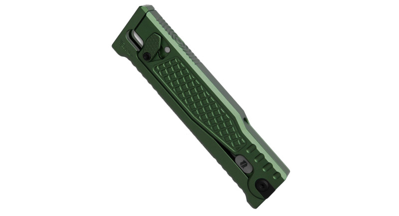 Ніж Reate Knives EXO-M, лезо 81мм Nitro-V, руків'я з алюмінію Green