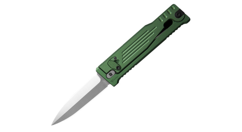 Ніж Reate Knives EXO-M, лезо 81мм Nitro-V, руків'я з алюмінію Green