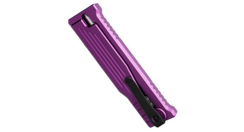Ніж Reate Knives EXO-M, лезо 81мм Nitro-V, руків'я з алюмінію Purple