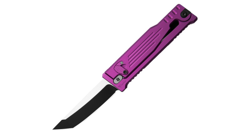 Ніж Reate Knives EXO-M, лезо 81мм Nitro-V, руків'я з алюмінію Purple