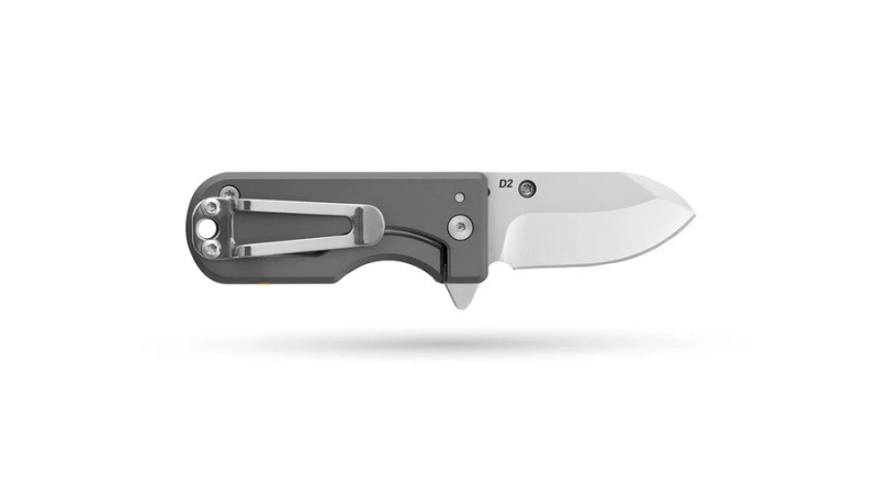 Ніж Wesn Goods Microblade, лезо 38мм D2, руків'я G-10, Titanium Gray, Green, Frame Lock - WESN01-6
