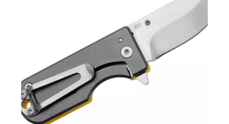 Ніж Wesn Goods Microblade, лезо 38мм D2, руків'я G-10, Titanium Gray, Green, Frame Lock - WESN01-6