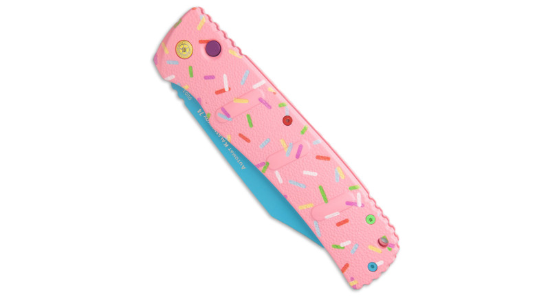Ніж Boker XXL Kalashnikov Dessert Warrior Bowie Donut, лезо 121мм D2, руків'я з алюмінію Pink