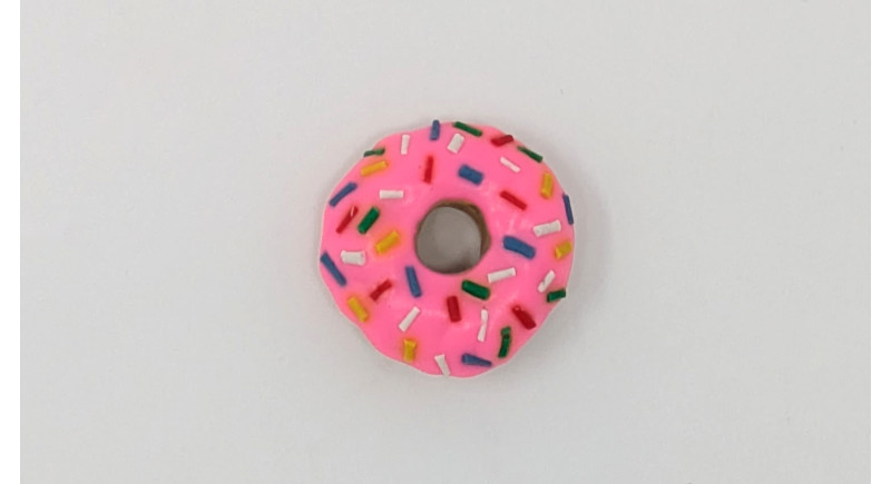 Намистина для темляка пончик з рожевим паракордом - Donut