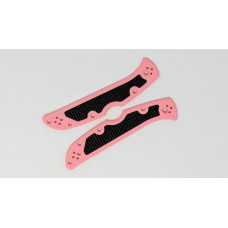 Накладки для Spyderco Endura 4 рожеві з чорними вставками