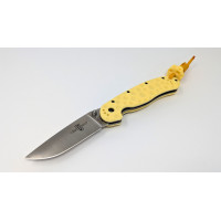 Кастомний ніж Ontario Rat 1 AUS-8 з сирними накладками - Cheese Edition