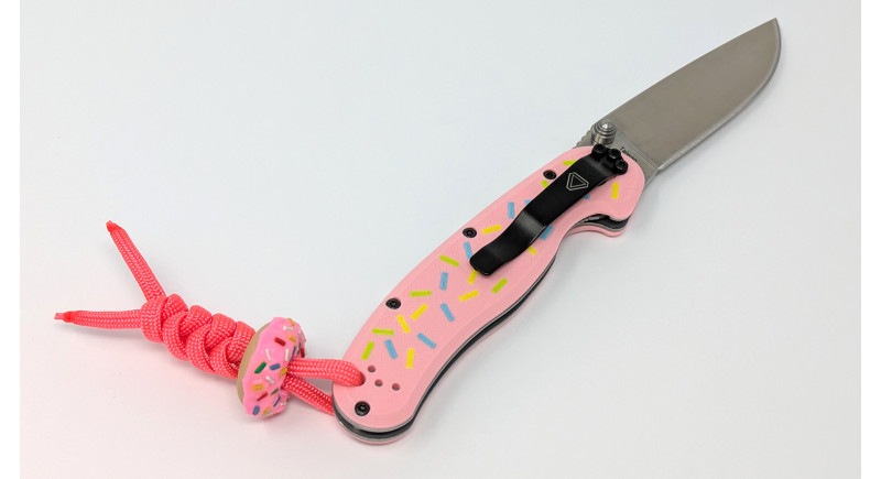 Ніж Ontario Model 2, лезо 76мм AUS-8, руків'я Nylon Pink, Liner Lock - 8863
