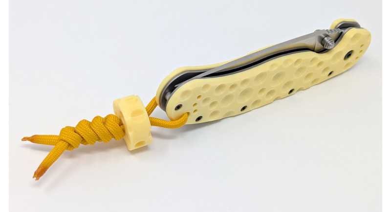 Кастомний ніж Ontario Rat 2 AUS-8 з сирними накладками - Cheese Edition