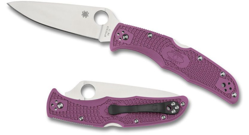 Ніж Spyderco Endura, лезо 95мм VG10, руків'я Polymer Purple, Lockback - C10FPPR