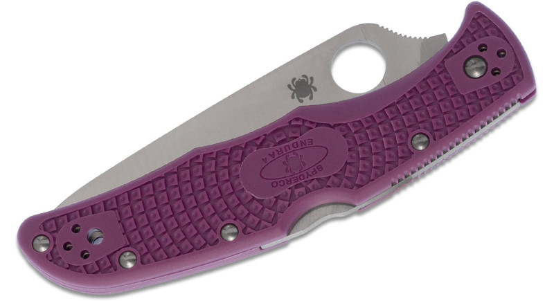 Ніж Spyderco Endura, лезо 95мм VG10, руків'я Polymer Purple, Lockback - C10FPPR