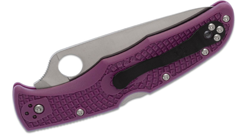 Ніж Spyderco Endura, лезо 95мм VG10, руків'я Polymer Purple, Lockback - C10FPPR