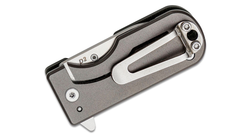 Ніж Wesn Goods Microblade, лезо 38мм D2, руків'я G-10, Titanium Gray, Green, Frame Lock - WESN01-3