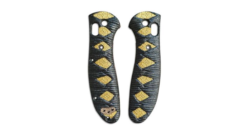 Накладки для Benchmade Griptilian 550, 551 - Katana Black Gold