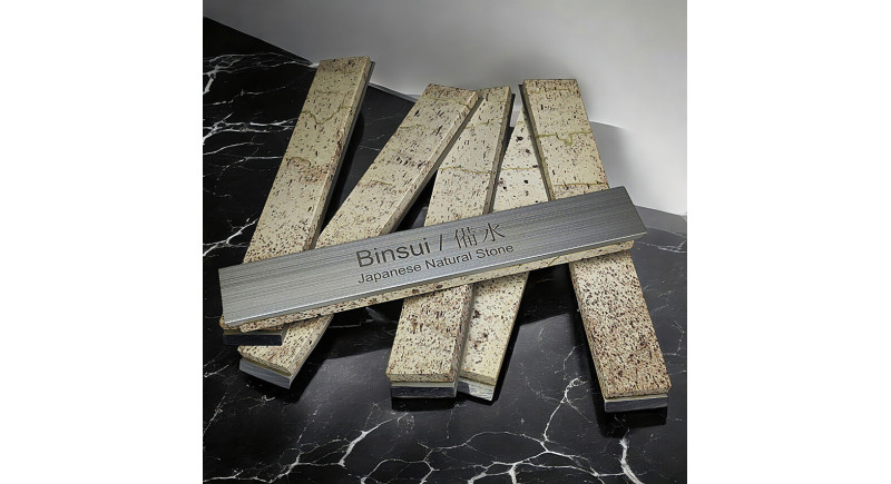 Binsui 備水 Japanese Natural Stone натуральний японський точильний камінь формату Apex - 152-12-6,7мм