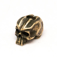 Намистини Cyber Mini Skull Bead (отвір 3 мм) колір окислена латунь - 3 шт