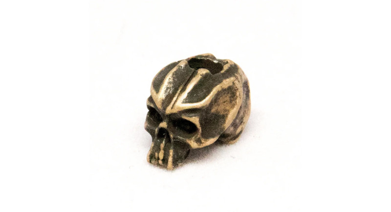 Намистини Cyber Mini Skull Bead (отвір 3 мм) колір окислена латунь - 3 шт