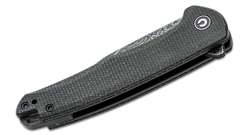 Ніж CIVIVI Mini Sandbar, лезо 76мм Damascus, руків'я Micarta Black, Liner Lock - C20011-DS1