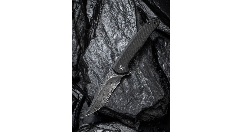 Ніж CIVIVI Mini Sandbar, лезо 76мм Damascus, руків'я Micarta Black, Liner Lock - C20011-DS1