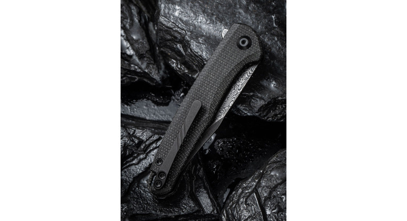 Ніж CIVIVI Mini Sandbar, лезо 76мм Damascus, руків'я Micarta Black, Liner Lock - C20011-DS1