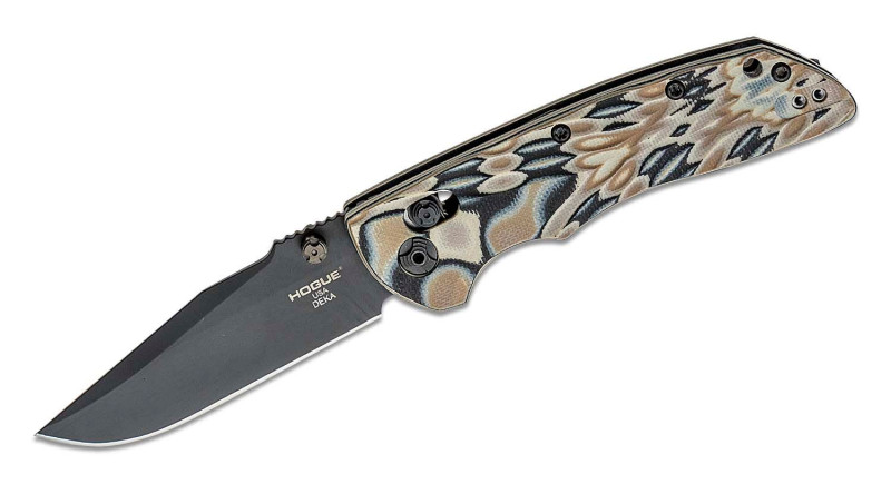 Ніж Hogue Deka, лезо 89мм CPM 20CV, руків'я G-10 Tan, Crossbar Lock -
