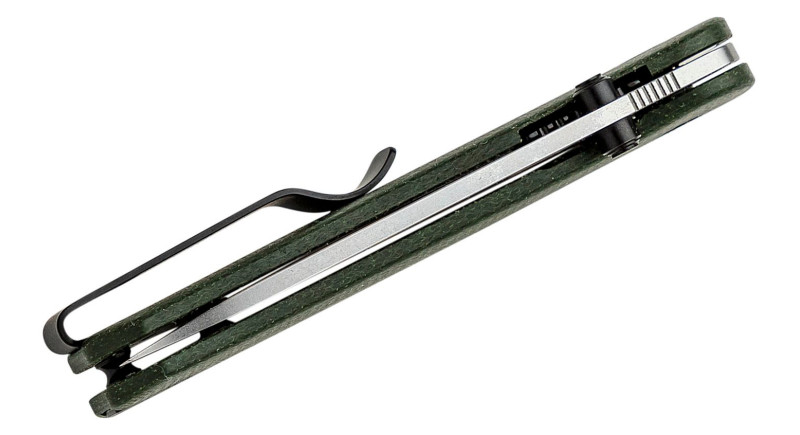 Ніж Knafs Lander, лезо 70мм Sandvik 14C28N, руків'я Micarta Green, Liner Lock - KNAFS-00156