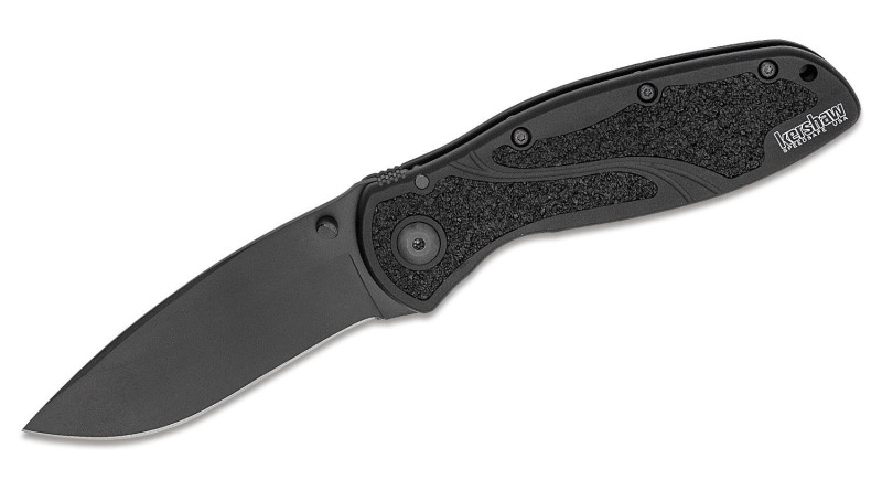 Ніж Kershaw Blur, лезо 86мм Sandvik 14C28N, руків'я з алюмінію Black, Liner Lock - 1670BLK