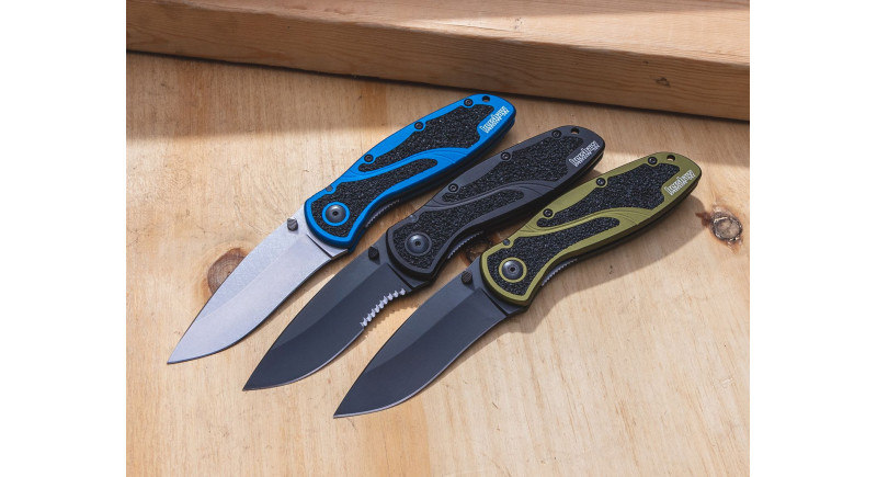 Ніж Kershaw Blur, лезо 86мм Sandvik 14C28N, руків'я з алюмінію Black, Liner Lock - 1670BW