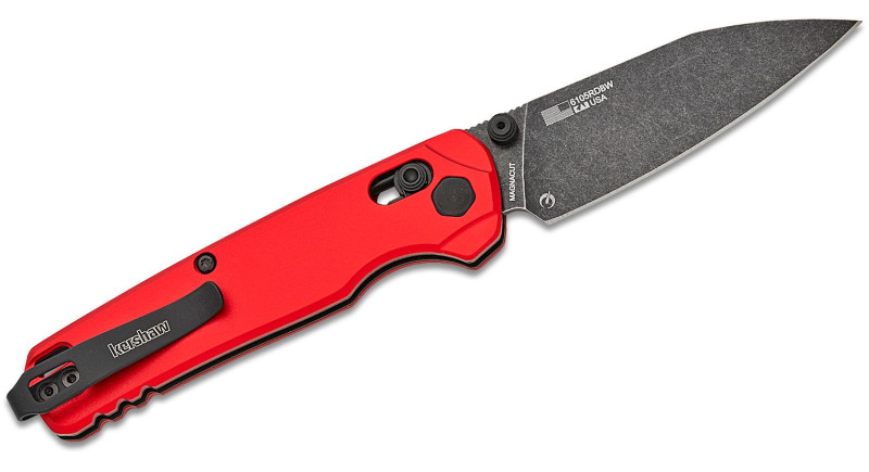 Ніж Kershaw Bel Air, лезо 79мм CPM MagnaCut, руків'я з алюмінію Red, Crossbar Lock - KS6105RDBW
