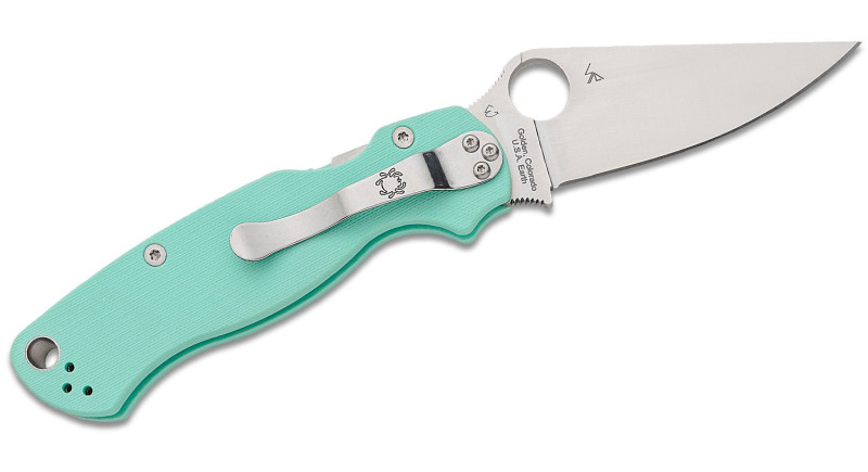 Ніж Spyderco Paramilitary 2, лезо 87мм CPM S90V, руків'я G-10 Teal, Compression Lock -