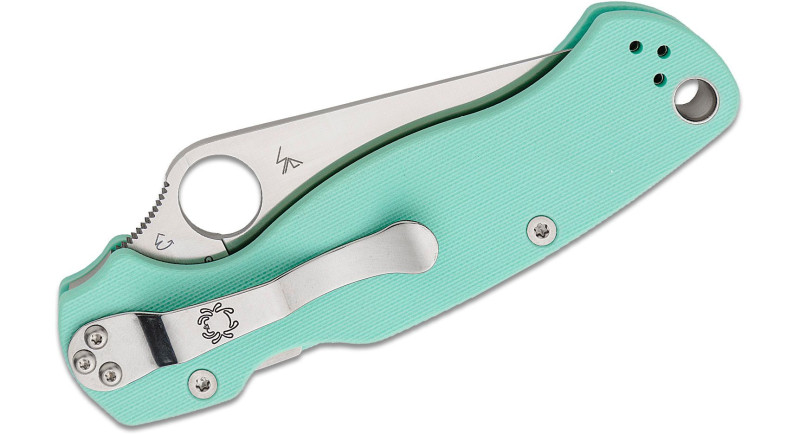 Ніж Spyderco Paramilitary 2, лезо 87мм CPM S90V, руків'я G-10 Teal, Compression Lock -