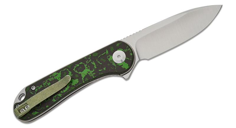 Ніж CIVIVI Elementum, лезо 75мм CPM S35VN, руків'я Carbon Fiber Black, Green, Liner Lock - C907A-6