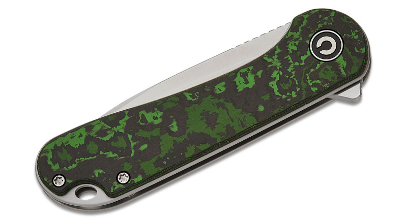 Ніж CIVIVI Elementum, лезо 75мм CPM S35VN, руків'я Carbon Fiber Black, Green, Liner Lock - C907A-6