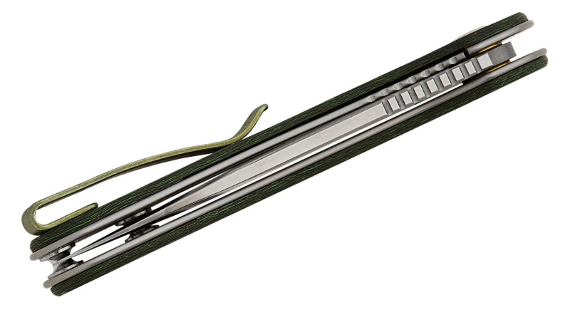 Ніж CIVIVI Elementum, лезо 75мм CPM S35VN, руків'я Carbon Fiber Black, Green, Liner Lock - C907A-6