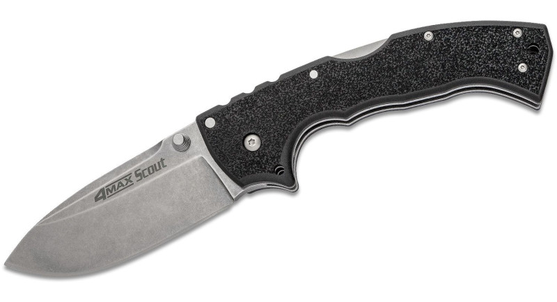 Ніж Cold Steel 4-Max Scout, лезо 102мм AUS-10A, руків'я Griv-Ex Black, Lockback - 62QR